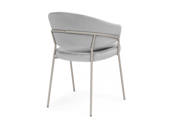 Стул на металлокаркасе Лео светло-серый (H-09), серый