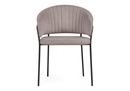 Стул на металлокаркасе Лео латте brandy light 4, черный