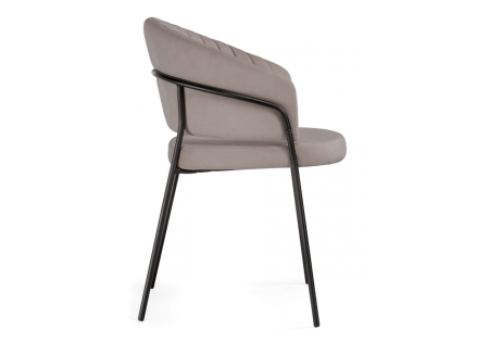 Стул на металлокаркасе Лео латте brandy light 4, черный