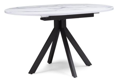 Стол деревянный Бетина мрамор белый, черный