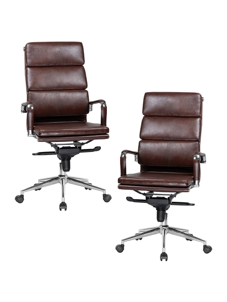 Набор 2 шт Офисное кресло для руководителей ARNOLD, коричневый