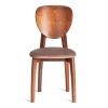 Стул DIAMANTE мягкое сидение, ткань и дерево, коричневый