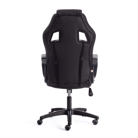 Кресло DRIVER (22) экокожа и ткань, черный и серый