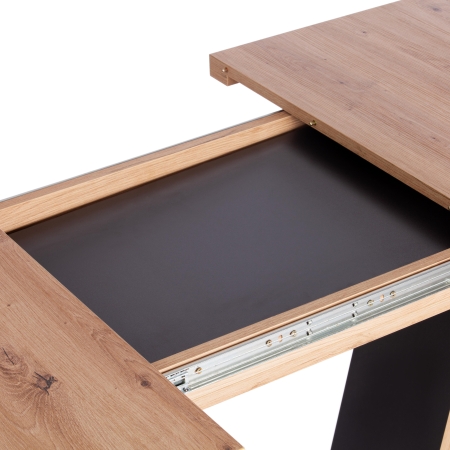 Стол обеденный VOX раздвижной, ЛДСП, дуб артисан, графит