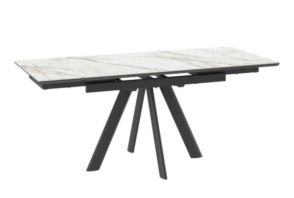 Стол с керамическим покрытием JACK-120 черный 120(30+30)х80