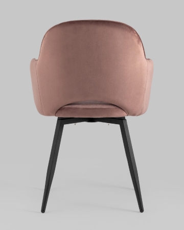 Стул Венера вращающийся велюр пыльно-розовый 2 шт.