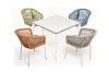"Аркобалено" обеденная группа на 4 персоны со стульями "Марсель", каркас белый, роуп цветной "Аркобалено" обеденная группа на 4 персоны со стульями "Марсель", каркас белый, роуп цветной