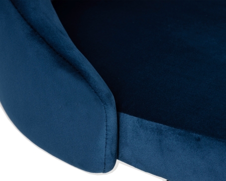 Стул барный JOSEPH черный, синий велюр MJ9-117