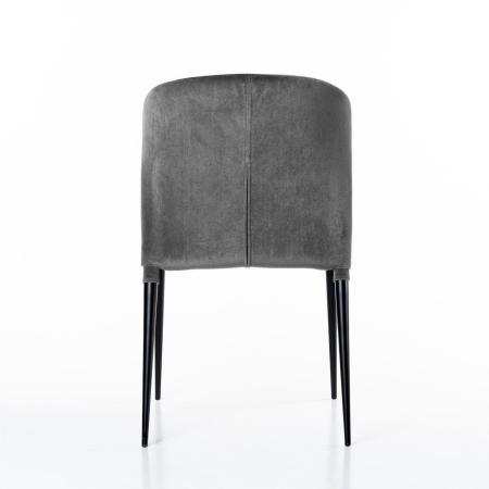 Стул Albert (Альберт) бархат серый