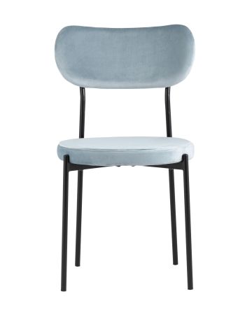 Стул Барбара велюр серо-голубой