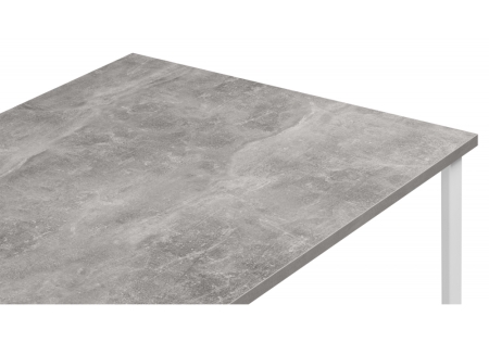 Стол деревянный Лиман 117 x 77 бетон светлый, белый матовый