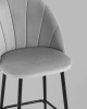Стул полубарный Логан SN велюр светло-серый
