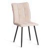 Стул обеденный Bari бежевый, ткань и металл, мягкое сиденье, без подлокотников Стул обеденный Bari бежевый, ткань и металл, мягкое сиденье, без подлокотников