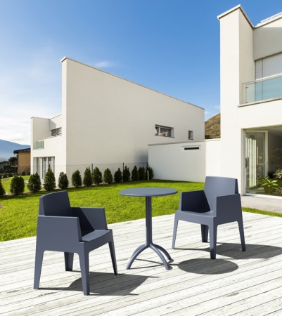 Стол пластиковый Siesta Contract Octopus темно-серый