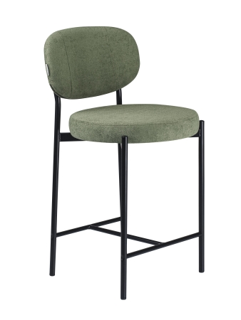 Стул полубарный MASO букле зеленый MOSS 615