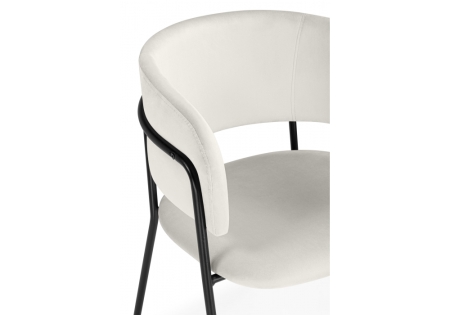 Стул на металлокаркасе Осло белый (milk), черный