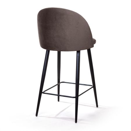 Стул полубарный Thomas бархат антрацит