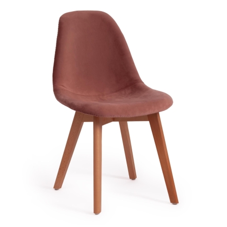 Стул Secret De Maison CINDY SOFT (mod. C1021F1) вельвет, дерево, 53х45х81 см, коралловый (HLR 44), натуральный