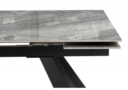 Керамический стол Ливи 140(200)х80х78 оробико, черный