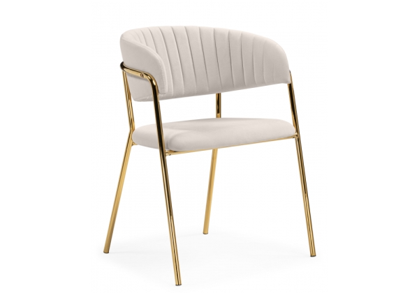 Стул на металлокаркасе Kamelia бежевый, золотой