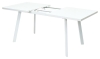 Стол ФИН 120 белый, стекло, белый каркас