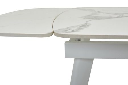 Стол ELIOT 120 GLOSS STATUARIO WHITE SINTERED STONE, WHITE
