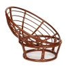 Кресло "PAPASAN" 23/01 W, с подушкой, орех, ткань коричневая 3М7-147