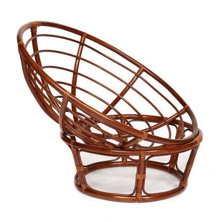 Кресло "PAPASAN" 23/01 W, с подушкой, орех, ткань коричневая 3М7-147