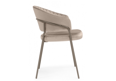 Стул на металлокаркасе Лео светло-коричневый (H-61), коричневый