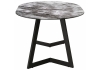 Стол Алингсос черная шагрень, мрамор серый