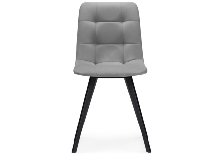 Обеденная группа Эделин светло-серый, бетон, черный матовый