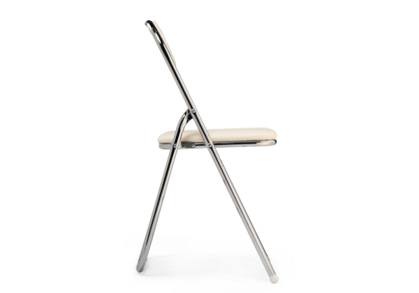 Стул Fold 1 складной бежевый, хром
