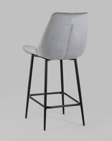 Стул полубарный Флекс велюр серый