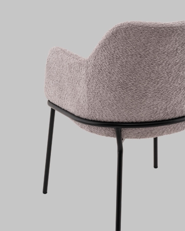 Стул с подлокотниками Кози new ткань букле серый