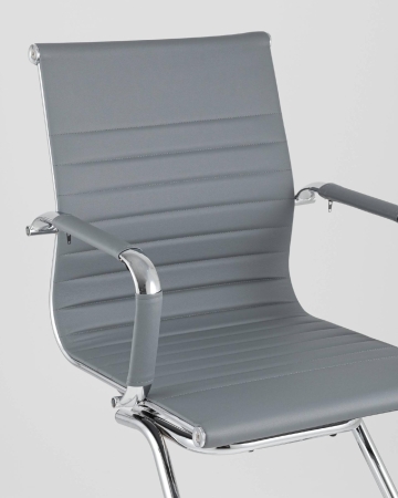 Кресло для посетителей Visit TopChairs серое