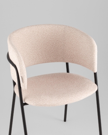 Кресло Нэлли New буклированный велюр бежевый