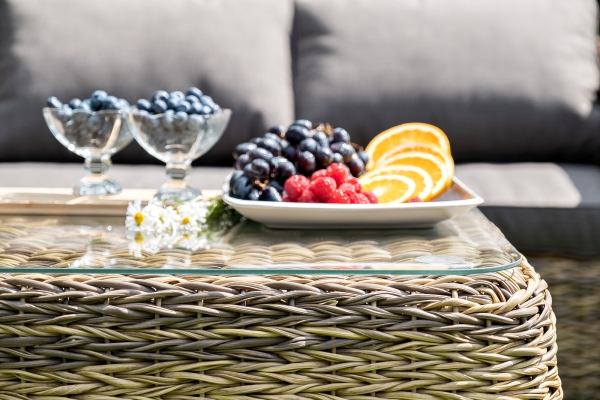 "Кальяри" журнальный столик из искусственного ротанга (гиацинт), соломенный