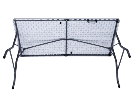 Стол складной обеденный QUENTIN, белая столешница, серое основание фото в интернет-магазине Stoolmarket