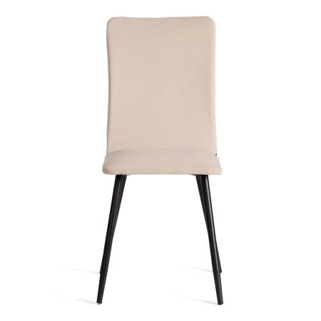 Стул обеденный La Rousse бежевый, ткань и металл, мягкое сиденье, без подлокотников