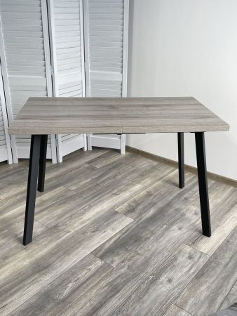 Стол ФИН 120 дуб шерман серый, черный каркас