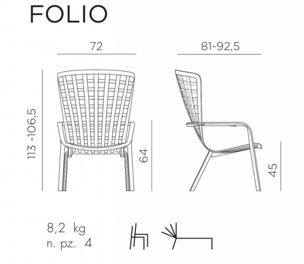 Лаунж-кресло пластиковое Folio белое Лаунж-кресло пластиковое Folio белое