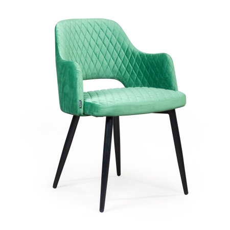 Стул с подлокотниками William бархат нефритово-зеленый Стул с подлокотниками William бархат нефритово-зеленый
