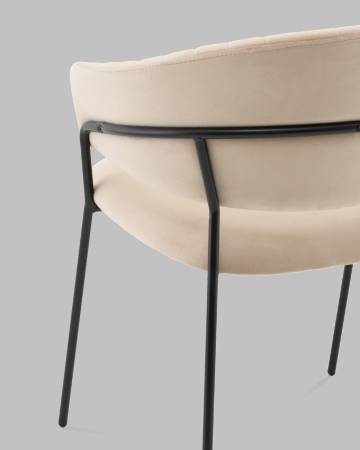 Стул Бруно NEW велюр кремовый фото в интернет-магазине Stoolmarket