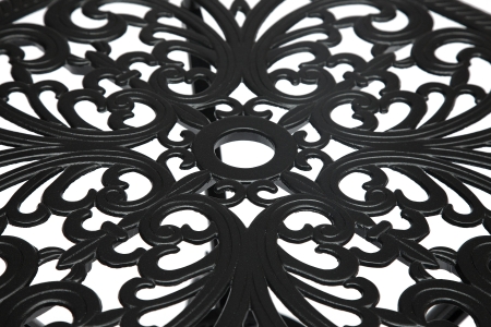 Комплект Secret De Maison Romance (стол +2 стула) алюминиевый сплав, D60/H67, 53х41х89 см, черный