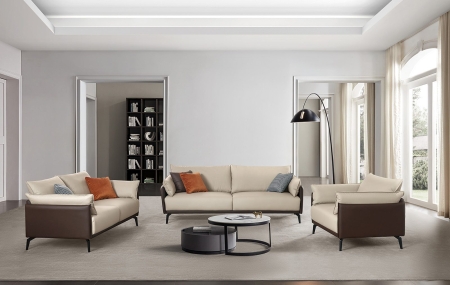 Кресло ELEGANTE NAPPA ELSF015 бежевый и коричневый