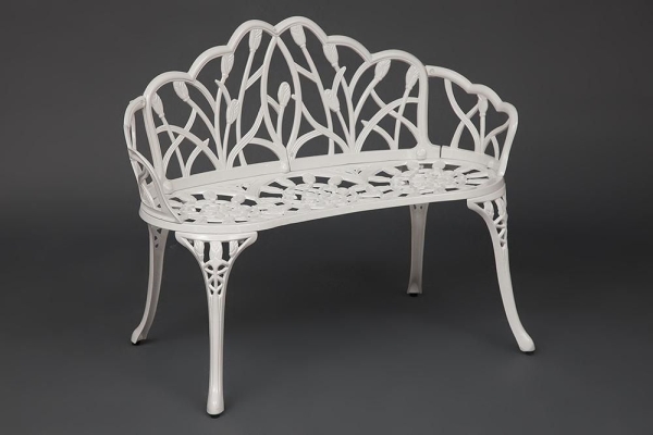 Скамья Secret De Maison Strauss (Штраус) алюминиевый сплав, 99хх56х76 см, сливочно-белый