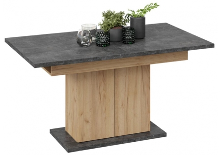 Стол деревянный Детройт Тип 1 дуб крафт золотой, ателье темное