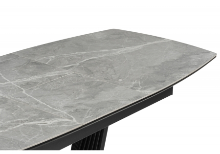 Керамический стол Вейл 140(180)х80 larka grey, черный