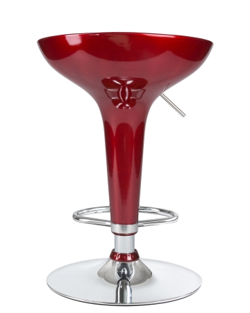 Стул барный BOMBA бордовый металлик