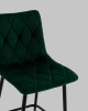 Стул полубарный Одди Diamond велюр темно-зеленый
